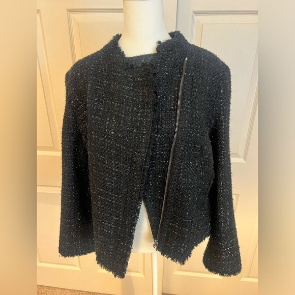 Ann Taylor Asymmetrical Moto style Jacket NWT Size 12 - Picture 1 of 4